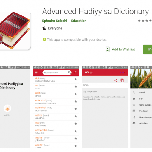Advanced Hadiyyisa Dictionary Apps on Google Play